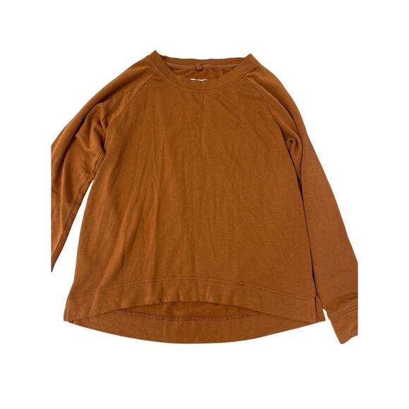 Lou & Grey by Loft Crew Neck LIghtweight Sweatshirt Brown color Womens Small - Picture 2 of 4